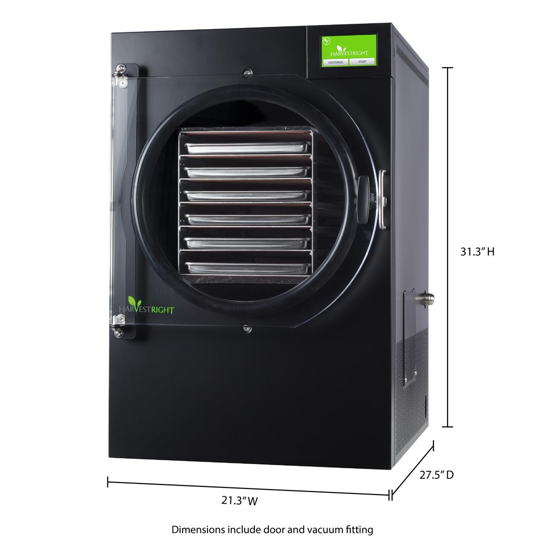 Refurbished Harvest Right PRO Large Home Freeze Dryer – Black (6-Tray) with Premier Industrial Pump