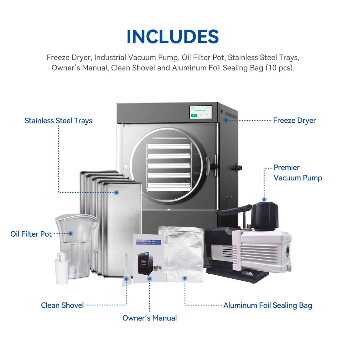 LYVN™ Commercial Freeze Dryer Medium Black, 5 Tray Model
