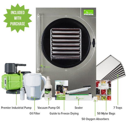 Harvest Right PRO X-Large Home Freeze Dryer - Stainless Steel with XL Premier Industrial Pump, Latest 7 Tray Model