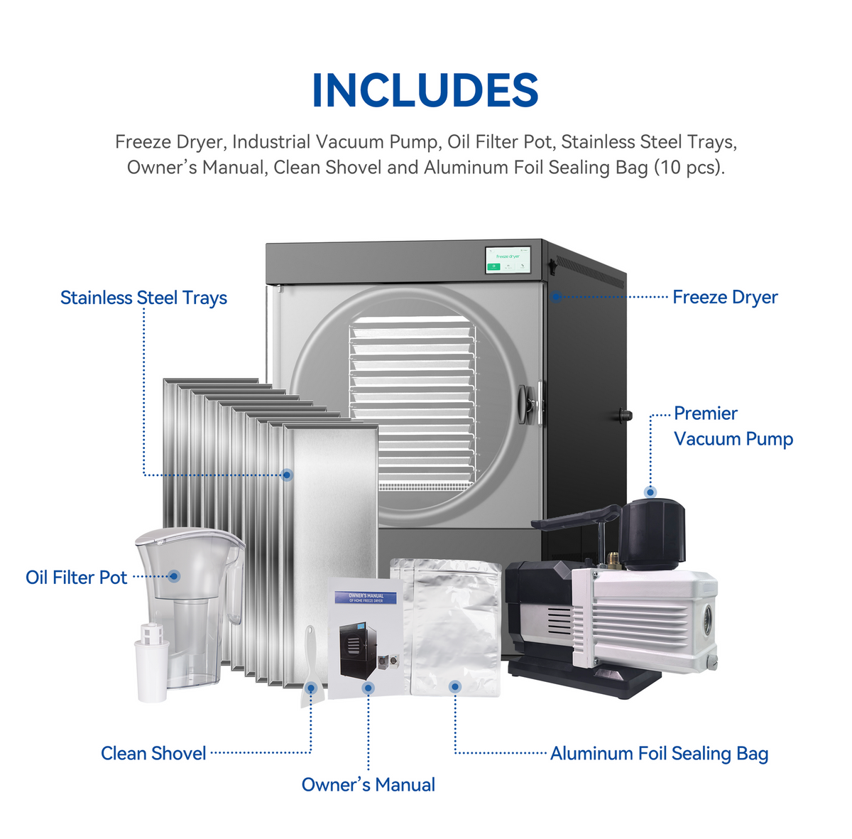 LYVN™ Commercial Freeze Dryer X-Large Black, 10 Tray Model